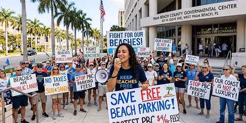 Save Free Beach Parking! Protest PBC $4\/Hr Beach Fees