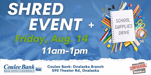 Coulee Bank- Onalaska Shred Event
