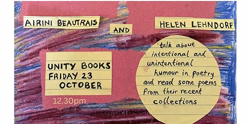Salty Bruises: Airini Beautrais & Helen Lehndorf @ Unity Wgtn
