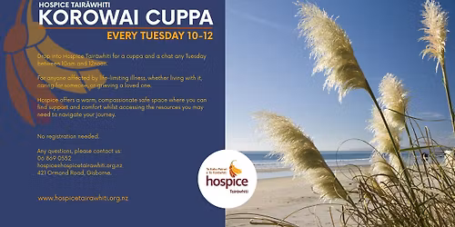 Korowai Cuppa - Hospice Tair\u0101whiti