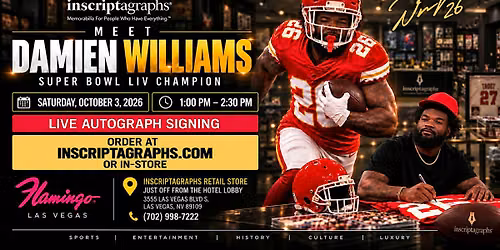 Inscriptagraphs Presents: Damien Williams Autograph Signing in Las Vegas!