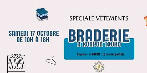 Braderie sur les v\u00eatements : samedi 17 octobre