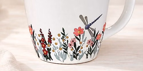 Fall Florals Coffee Mug Painting Class