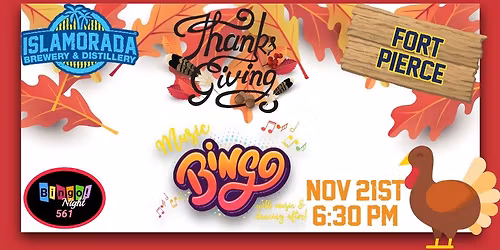 Thanksgiving Music Bingo 