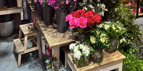 Floral Design Class - Fall Foliage and Flowers in a cornucopia