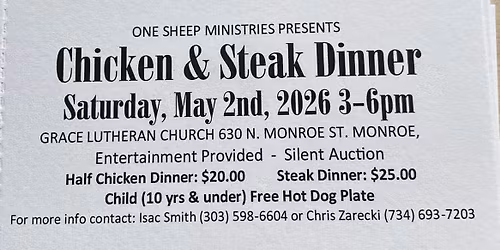 Chicken & Steak Fundraiser 