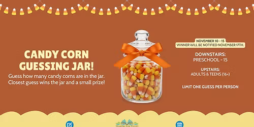 Candy Corn Guessing Jar