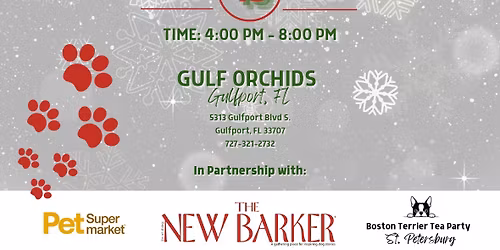 Paw & Petal In Partnership with The New Barker, Pet Supermarket, & Boston Terrier Tea Party St. Pete