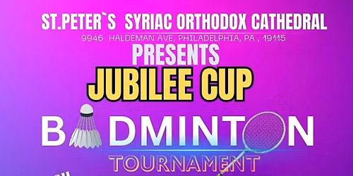 Jubilee Cup Badminton Tournament