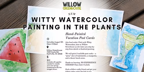 Witty Watercolor Painting in the Plants!