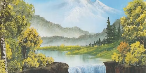 Bob Ross Painting Class: Mountain Waterfall