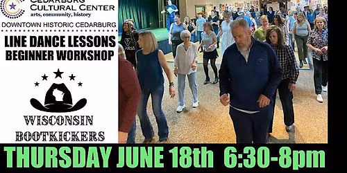Line Dance Lessons Beginner Workshop\/Cedarburg Cultural Center\/Thur June 18