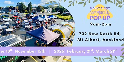 Mt Albert Community Pop Up 2025-2026 season