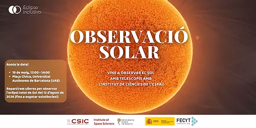 Observa el Sol amb l\u2019Institut de Ci\u00e8ncies de l\u2019Espai (ICE-CSIC)