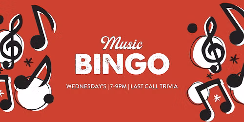 Music Bingo Wednesdays at Cinful Eats 7:30PM-9:30PM
