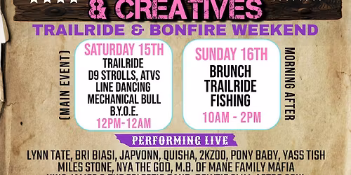 Cowboys & Creatives Trailride & Bonfire