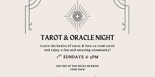 Tarot & Oracle Night - First Sundays @ 5 pm