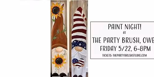 Friday 5\/22 Paint Night at The Party Brush, Owego!