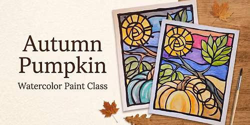 Autumn Pumpkin Watercolor Paint Class