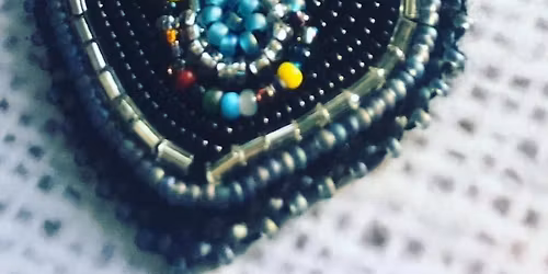 Beaded Medicine Pin Workshop Flatstitched April 11, 2026