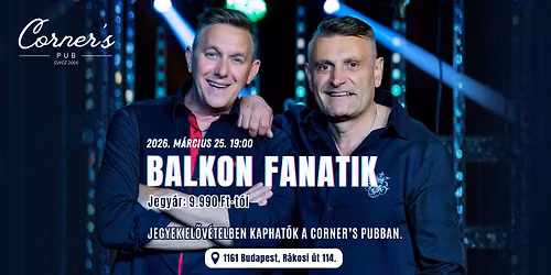 Balkon Fanatik koncert a Corner\u2019s Pubban