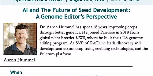 AI and The Future of Seed Development: A Genome Editor\u2019s Perspective