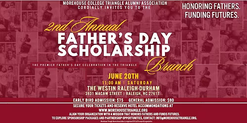 Morehouse Triangle Alumni 2nd Annual Father's Day Scholarship Brunch