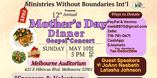 FREE Mother's Day Dinner & Gospel Concert