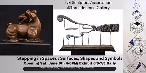 Sculpture Opening @ Threadneedle in Newburyport this Saturday, Exhibit runs daily until 7\/5. 