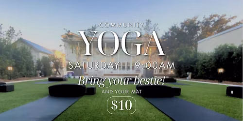 Community Yoga in the Fountain Courtyard