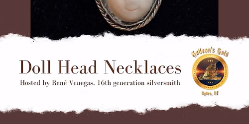 Creepy Doll Head Necklace Drop-In Bar with Rene