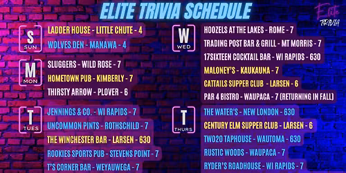 Trivia Mondays at Hometown Pub!