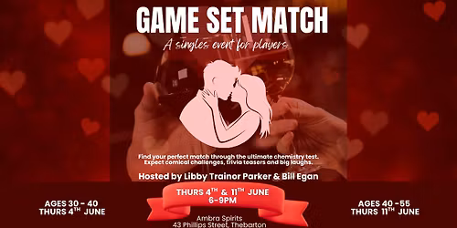 Game, Set, Match - a singles event for players