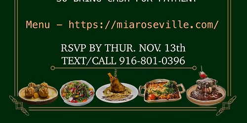 November Singles Supper Club - MIA Restaurant