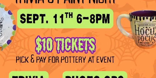 Hocus Pocus Trivia & Paint Night- 9\/11\/26