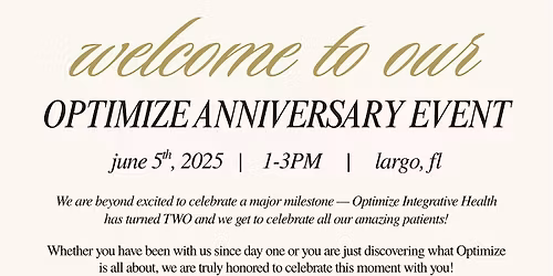 Optimize Two-Year Anniversary & Patient Appreciation