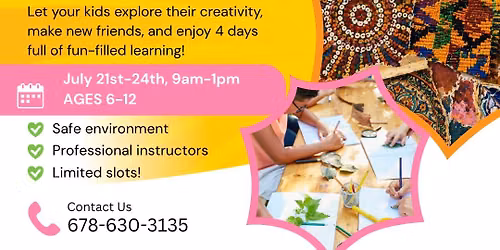 Kids Summer Camp Art around the World July 21st-24th