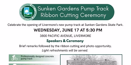 Sunken Gardens Pump Track - Opening and Ribbon Cutting Ceremony 