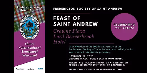 Fredericton Society of Saint Andrew Feast 2025