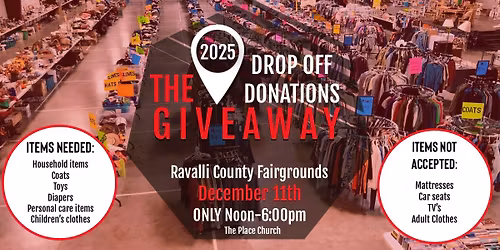 The Giveaway - DROP OFF FOR DONATIONS