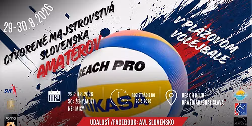 AVL- Otvoren\u00e9 Majstrovstv\u00e1 Slovenska v pl\u00e1\u017eovom volejbale Amat\u00e9rov