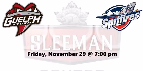 Windsor Spitfires at Guelph Storm at Sleeman Centre