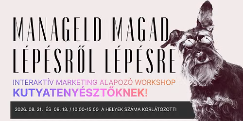 MANAGELD MAGAD L\u00c9P\u00c9SR\u0150L L\u00c9P\u00c9SRE \/ Interakt\u00edv marketing alapoz\u00f3 workshop kutyateny\u00e9szt\u0151knek!