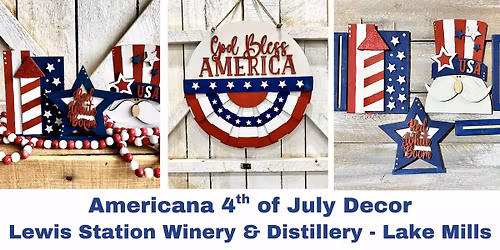 Americana 4th of July Decor - Lewis Station Winery