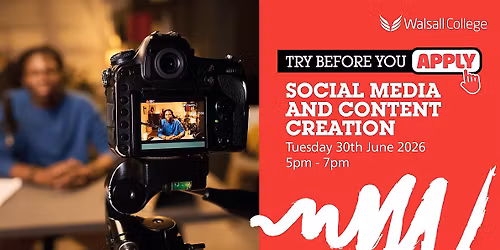 Social Media & Content Creation Try Before You Apply Taster Session