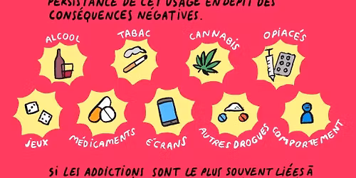 Atelier + Groupe de paroles concernant les Addictions ( toutes confondues) 