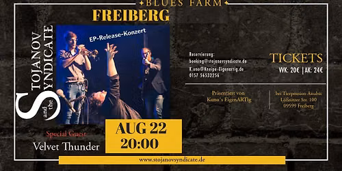 Stojanov & The Syndicate \u2013 LIVE EP-Release Konzert auf der BLUESFARM FREIBERG