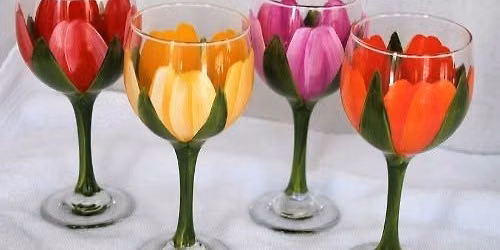Floral Wine Glass Painting!