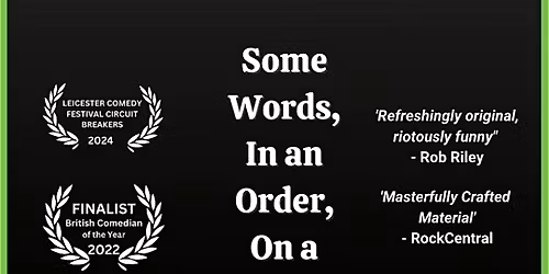 Ryan Kenny: Some Words, in an Order, on a Stage