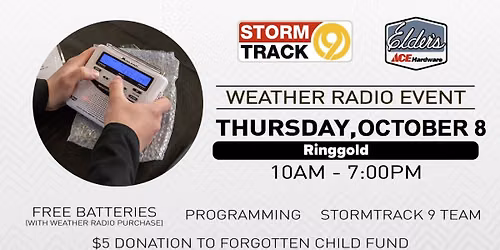 Storm Track 9's Weather Radio Event at Ringgold Elder's Ace Hardware